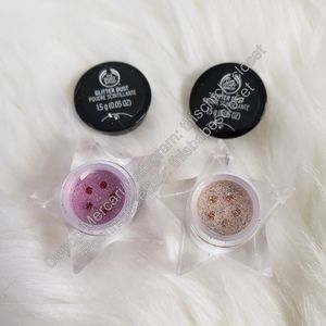 ❤️NEW The Body Shop Glitter Dust Cosmetics Bundle (1x Pink + 1x Gold, SEALED)
